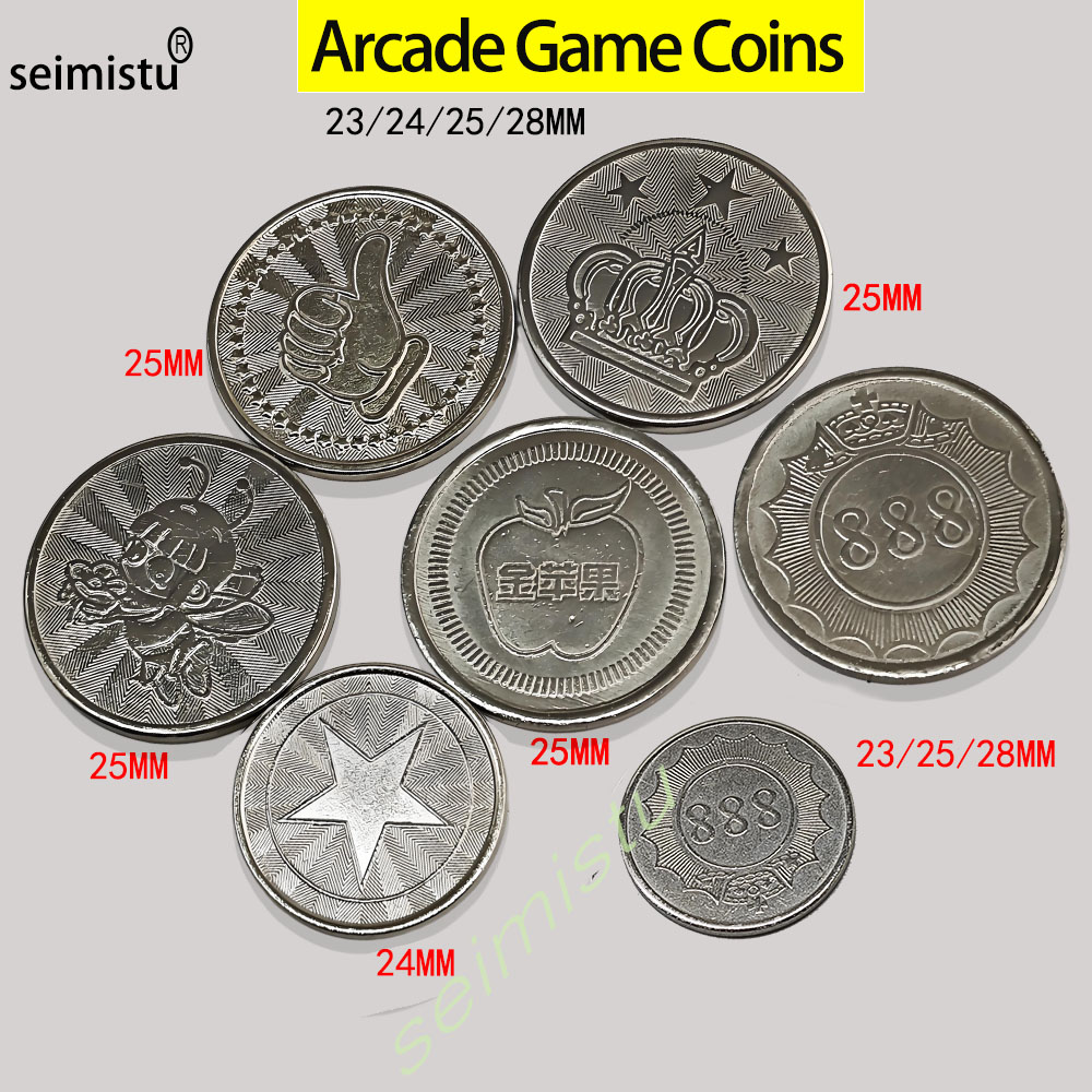 Arcade Vending & Laundry Revenue - 100 adet Paslanmaz Çelik 23/24/25mm Jetonlar