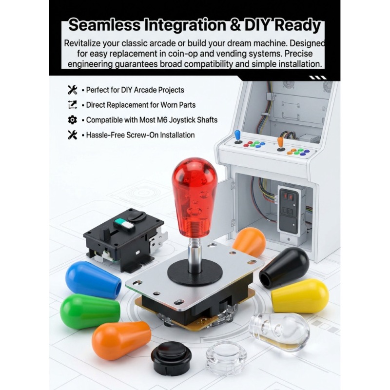 1 adet M6 Joystick amerikan to - Joystick Arcade Parts incelemesi ve fiyatı